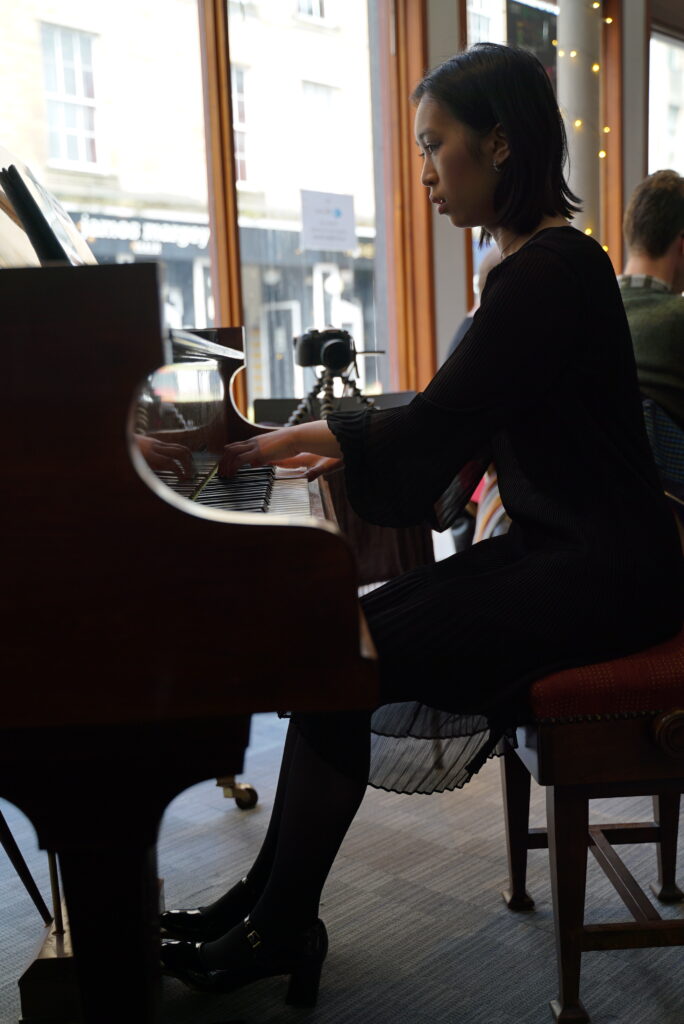 Reese Carly Manglicmot playing at the Scottish Music Centre